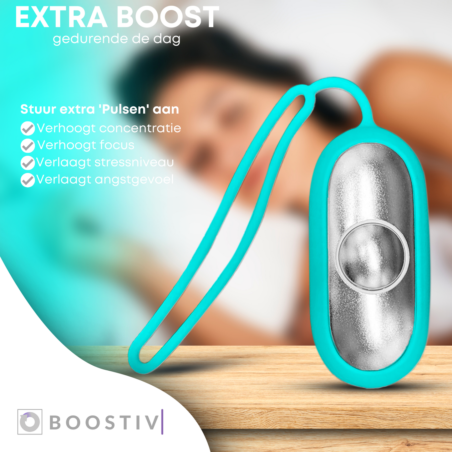 Boostiv® Sleep & Focus - Bevordering melatonine en serotonine aanmaak - Frequentietherapie - Slaaphulp - Tegen Depressie