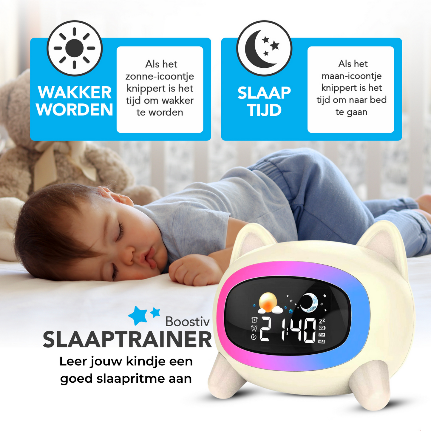 Boostiv Slaaptrainer - Kinderwekker