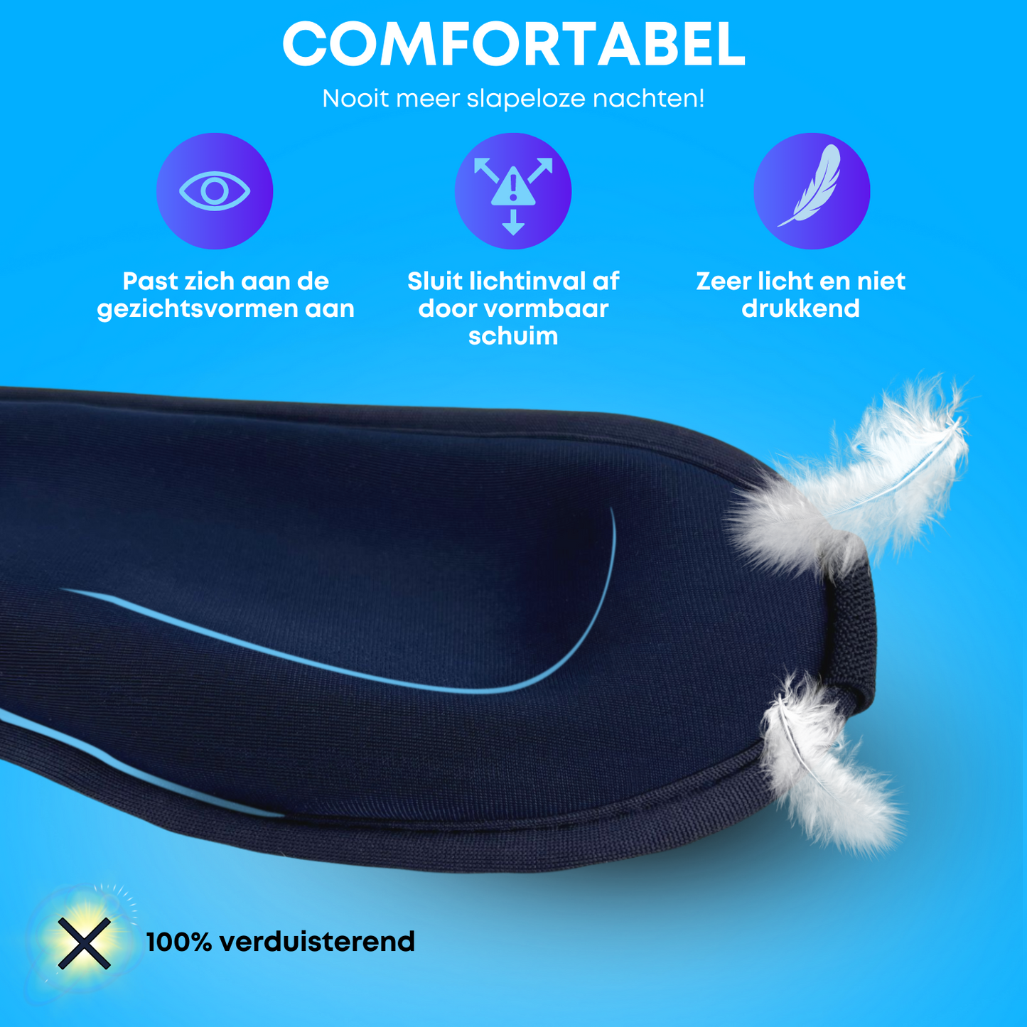 Boostiv Pulse Slaapmasker - Slaapmasker vrouwen - Pulse & verwarmend - Oogmasker slaap - Traagschuim slaapmasker